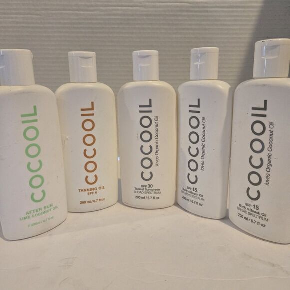 Other - 5 Cocooil Tanning oil SPF 6 Broad Spectrum Sun Screen, Oil & After Sun Lot 6.7oz